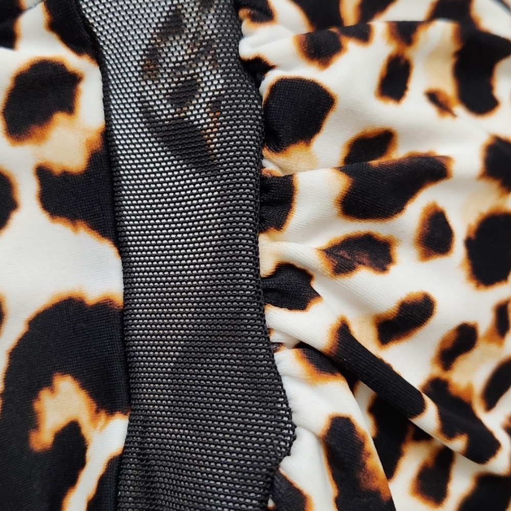 🆕️⬇️🎉2x HOST PICK🎉 DKNY Animal-Print Mesh-Stripe One-Piece Swimsuit - Picture 5 of 10